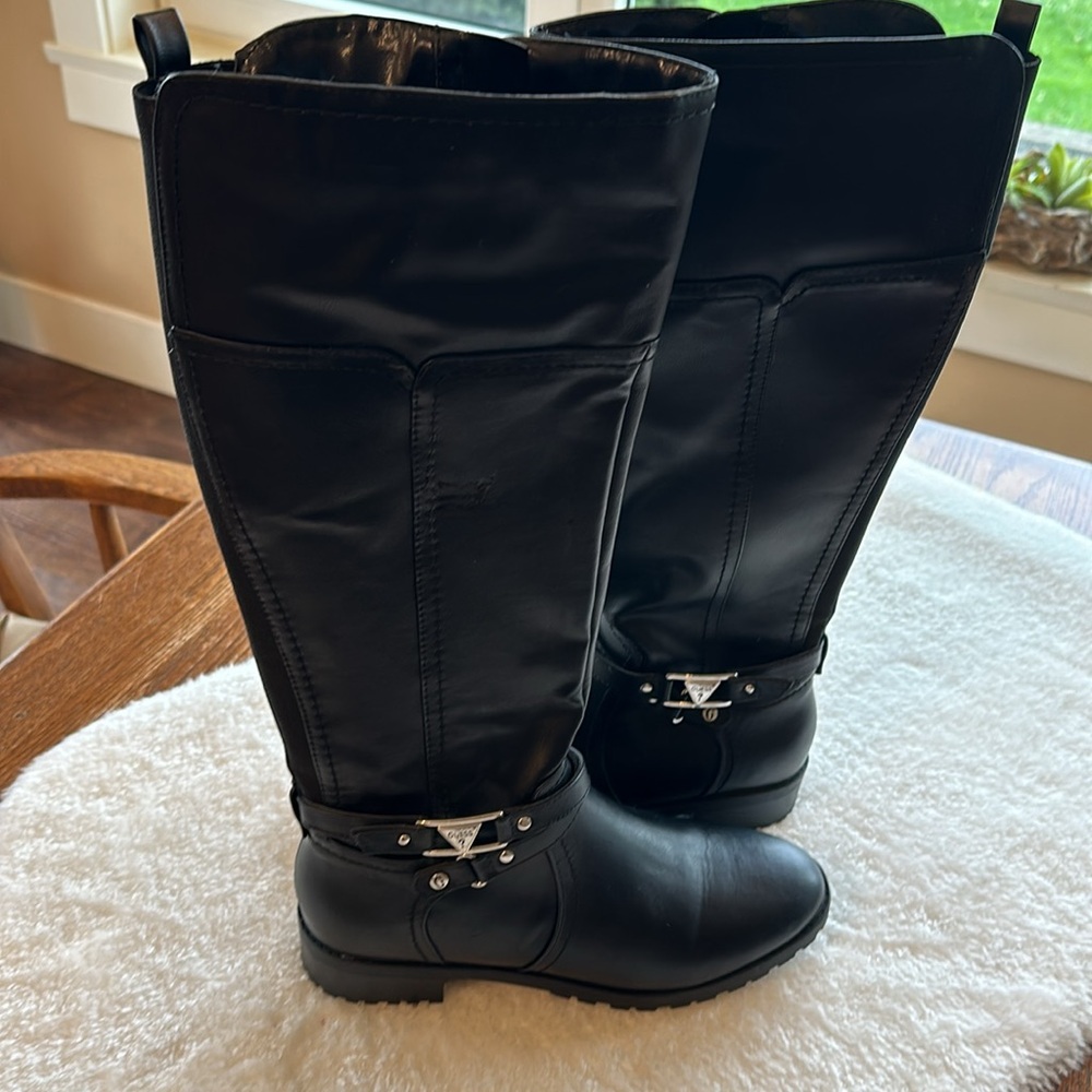 Guess Black Heeled Boots